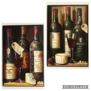 Wine & Cheese Picture Prints on Wood